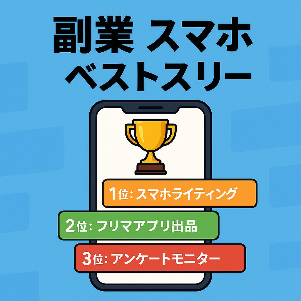 スマホ副業のベスト3を図解したバナー